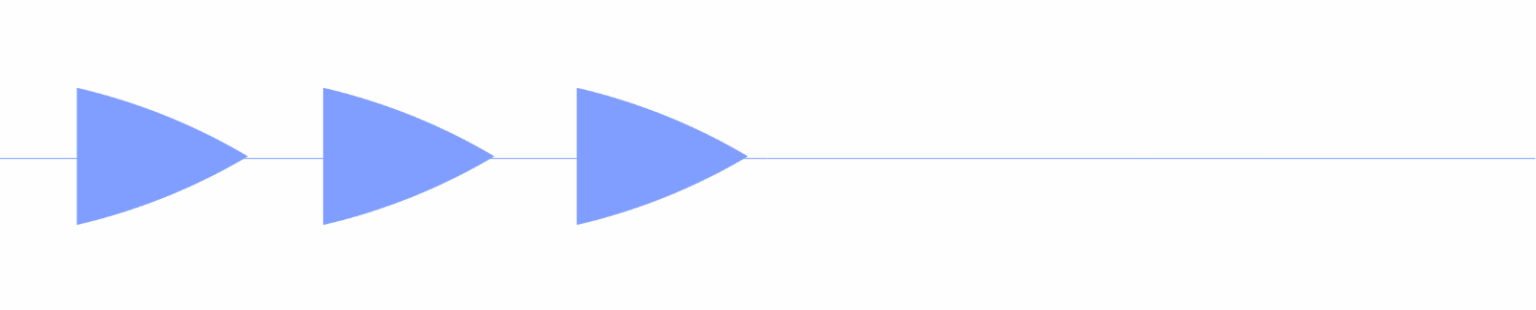 blue arrows pointing to the right