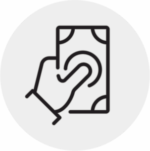 icon of hand holding money